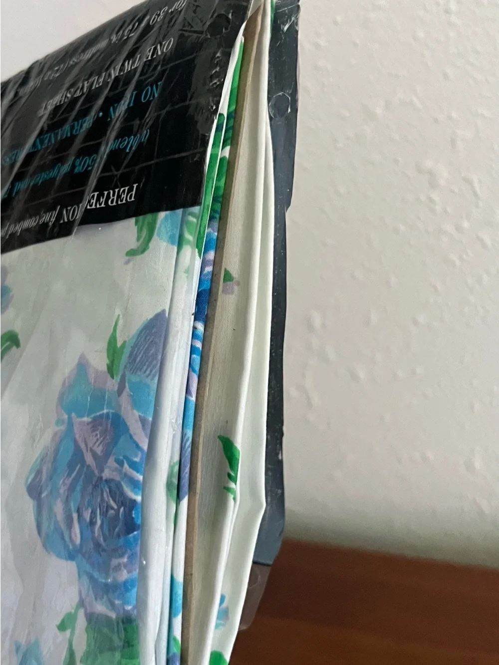 Perfection Blue and Green Floral Cotton Blend Flat Sheet